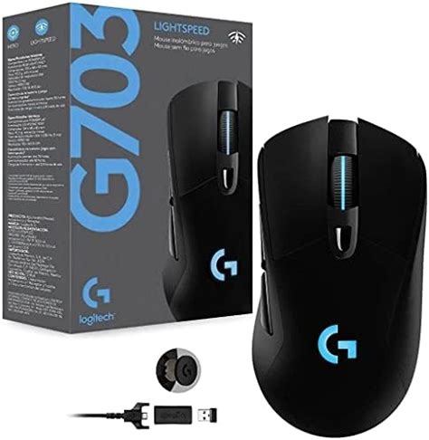 Logitech G703 Hero Light Speed Wireless/Wired RGB Gaming Mouse - Hero Sensor 25K - 60-Hours ...