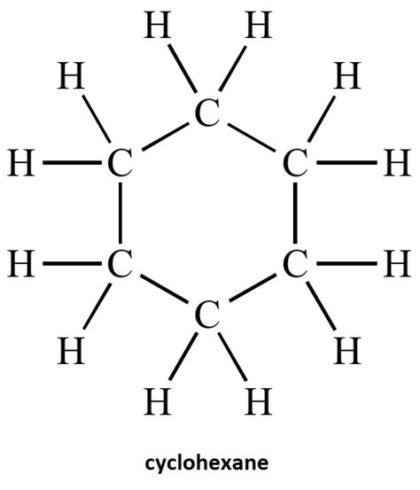 Write the structure of cyclohexane.