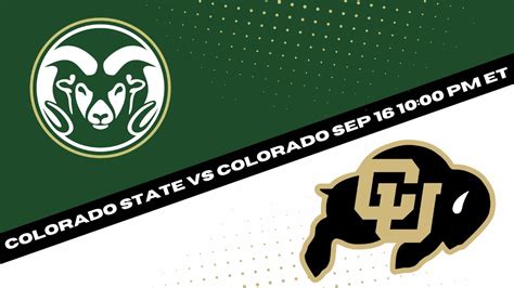 Colorado Buffaloes vs Colorado State Rams Prediction and Picks {Football Best Bet 9-16-23} - YouTube