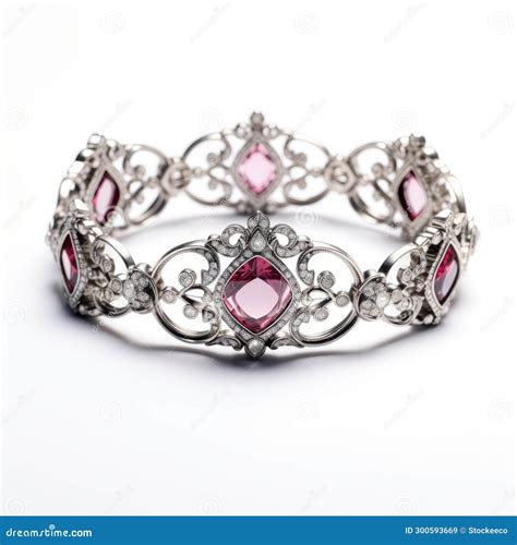 Web Pink Tiara Vector On Background. Princess Crown, Retro Tiara Logo. Stock Photo ...