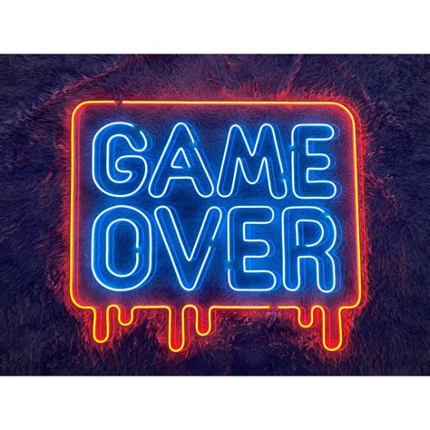 Custom Game Over Neon Sign Game Player Led Sign Gaming Neon - Etsy