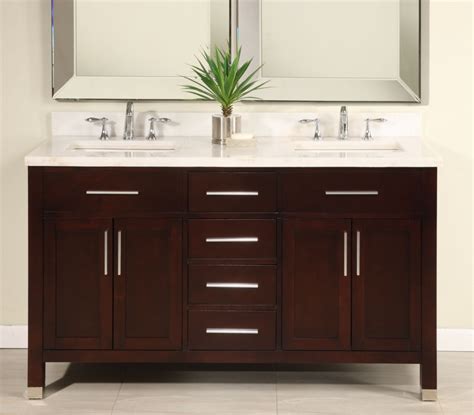 60 Inch Double Sink Modern Dark Cherry Bathroom Vanity with Choice of Counter Top UVEIMO60