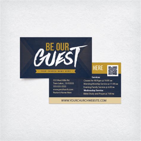 Mini Church Invite Card 3.5x2 - Be Our Guest | Church branding, Church ...