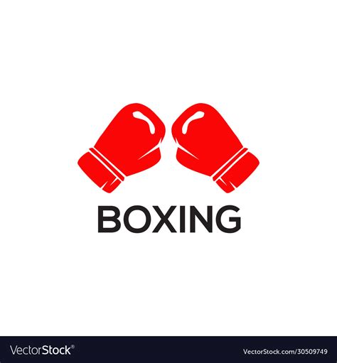 Boxing gloves logo icon design Royalty Free Vector Image