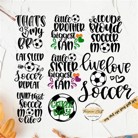 Soccer Svg Bundle Soccer Quotes Svg Set Cut Files for - Etsy