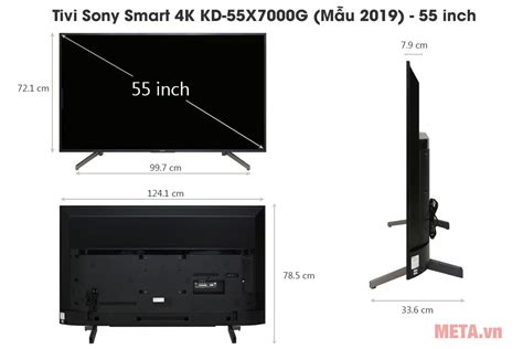 Kích thước TV 55 inch của Sony, LG, Samsung - META.vn