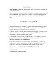 CHEM 233 - Steam Distillation - Lab Report - Steam Distillation Steam ...