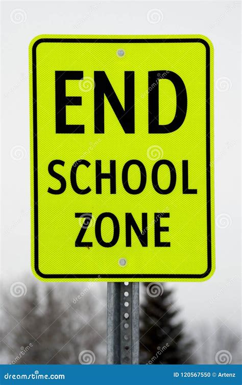 End School Zone Sign stock photo. Image of primary, elementary - 120567550