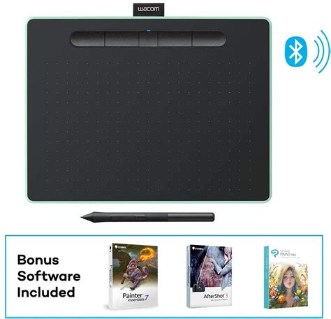 Amazon.com: Wacom Intuos Wireless Graphic Tablet with 3 Bonus Software Included, 10.4" X 7.8 ...