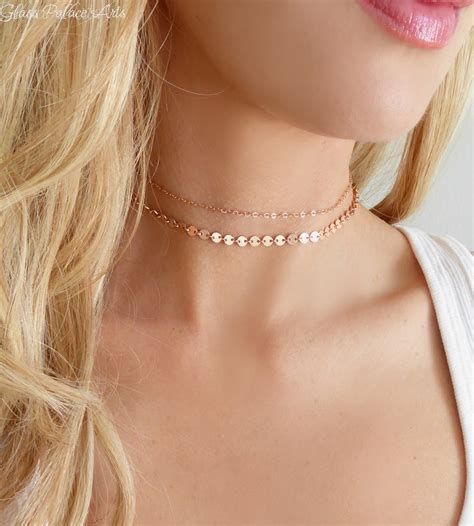 Sterling Silver Double Chain Choker Necklace – Glass Palace Arts