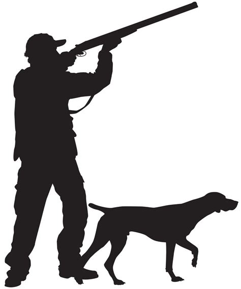 Hunter with Dog Silhouette PNG Clip Art Image | Dog silhouette, Hunting dogs, Hunting art