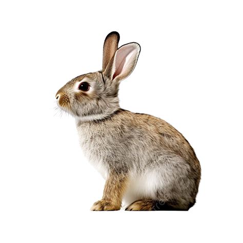 Funny Bunny Or Baby Rabbit For Easter Day On Isolated Background ...