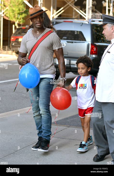 Taye Diggs and his son Walker, out and about in Manhattan catching the ...