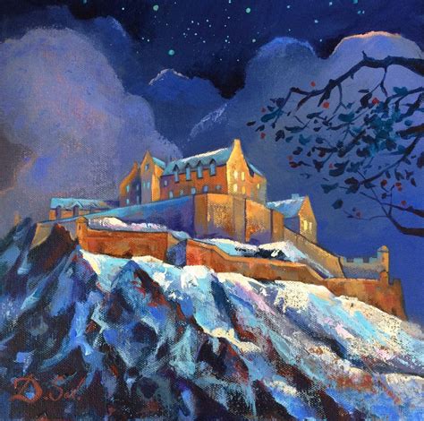 "Edinburgh Christmas" in 2020 | Edinburgh christmas, Building art, Christmas paintings