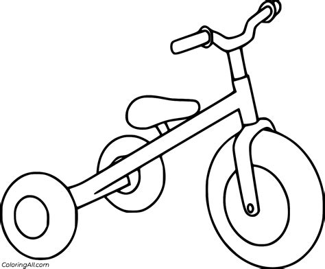 Simple Tricycle Coloring Page - ColoringAll