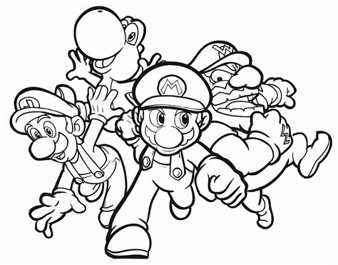 Mario Luigi Coloring Pages - Free Printable Templates