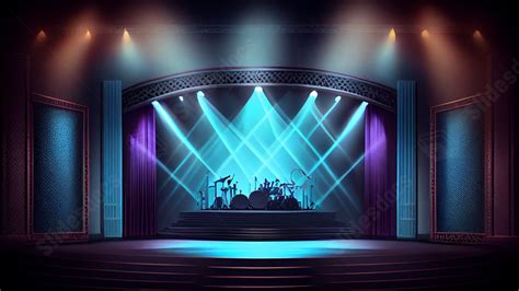 Stage Concert Purple Blue Powerpoint Background For Free Download - Slidesdocs