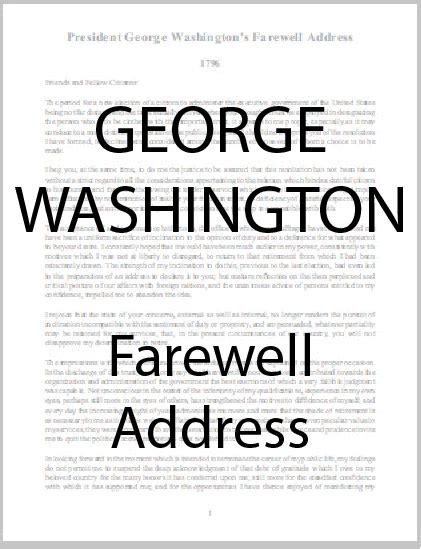 President George Washington's Farewell Address | Student Handouts