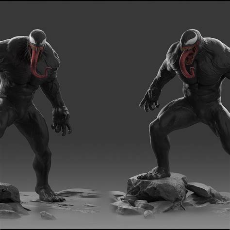 VENOM Concept Art Reveal Some Alternate, Slightly More Horrifying Takes On The Alien Symbi ...