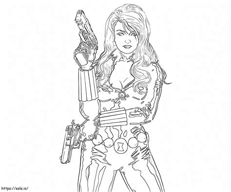 Black Widow 2 coloring page