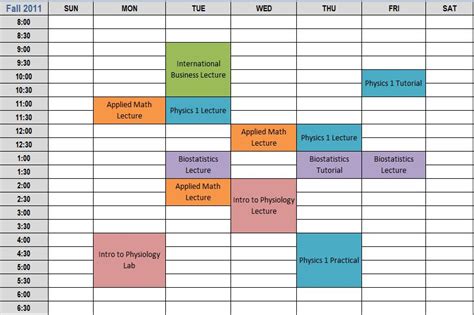 College Schedule Planner | Template Business