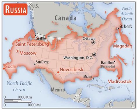 Russia vs USA Size Comparison : r/MapPorn