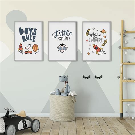 Aliexpress.com : Buy Boys Rule Kids Room Poster Nordic Style Kids ...