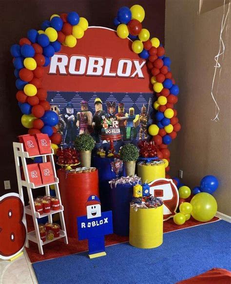 The Most Amazing Roblox Party Ideas | CatchMyParty.com Xbox Birthday Party, Roblox Birthday Cake ...