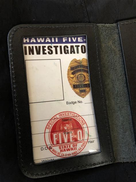 Blank Hawaii Five-0 Identification Badge Cards - Etsy