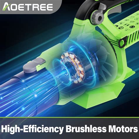 Lightweight Electric Leaf Blower Cordless - 500CFM Brushless Blower ...