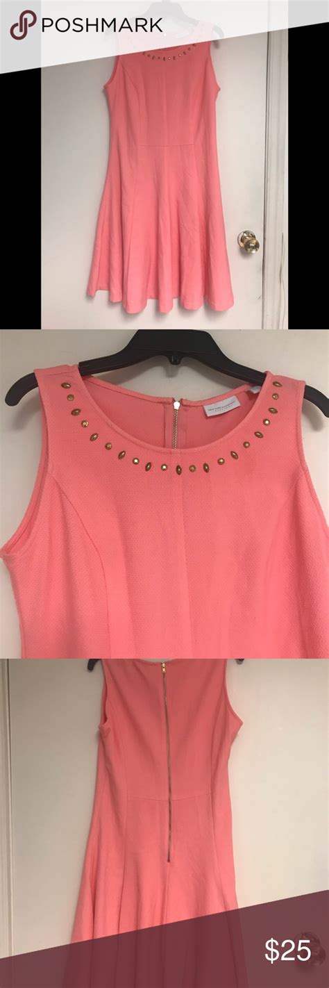 Like new salmon color dress with detail at neck | Salmon color dress ...