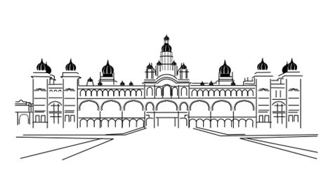 Image Strokes :: Free Vectors - Buildings - Download Free Mysore Palace ...