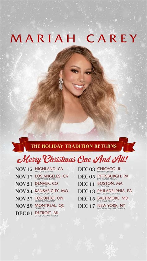 Mariah Carey announces Merry Christmas One and All holiday tour - ABC News