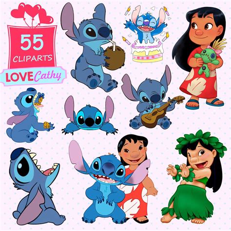 Lilo And Stitch Clipart Digital Png Printable Party Etsy Uk | The Best ...