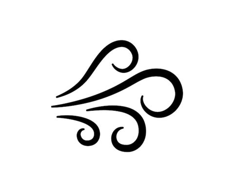 Premium Vector | Hand drawn wind air flow icon free breath symbol fresh ...