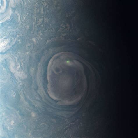 Lightning on Jupiter! Juno sees a green bolt