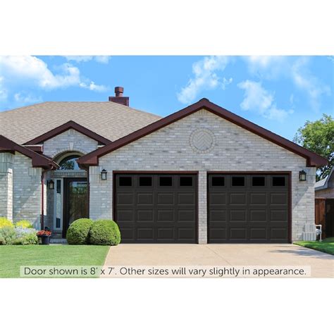 Wayne Dalton Classic Steel Model 8300 8-ft x 7-ft Insulated Black Single Garage Door with ...