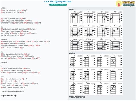 Chord: Look Through My Window - The Mamas & the Papas - tab, song lyric, sheet, guitar, ukulele ...