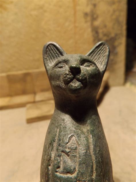 Egyptian cat statue of Bast / Bastet - A Goddess of music , dance , joy, hunting