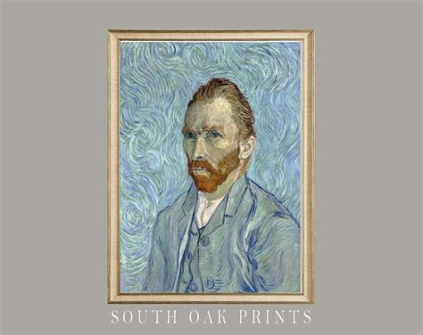 Van Gogh Self Portrait Blue Wall Art Painting PRINTABLE - Etsy