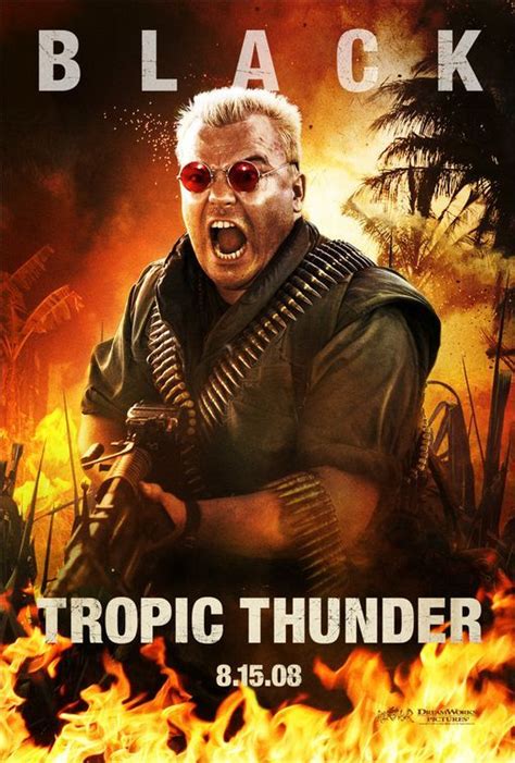 "Tropic Thunder" Character Poster | Jack Black | Film fan, Movie nerd, Movie buff