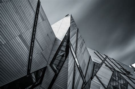 royal ontario museum modern futuristic architecture with gray sky and clouds, the royal ontario ...