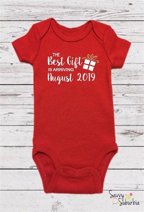 Baby Onesie / Holiday Baby Announcement Onesie / Holiday Pregnancy ...