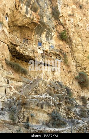 Monk at the Skete of St. Hariton in the cave church in the Judean Desert Stock Photo - Alamy