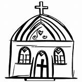 Church Coloring Page · Creative Fabrica sketch template