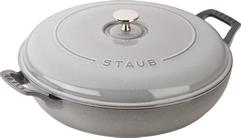 Amazon.com: Staub Cast Iron 3.5-qt Braiser - Graphite Grey: Kitchen & Dining