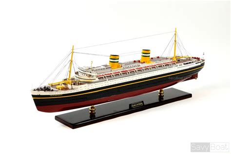 SS Nieuw Amsterdam Handcrafted Wooden ocean liner model ship