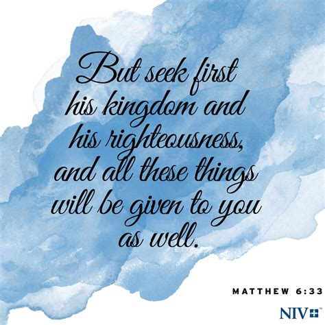 NIV Verse of the Day: Matthew 6:33