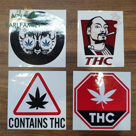 EARLFAMILY 13cm x 10.1cm for Thc He Official Logo Decals Waterproof Vinyl Funny Warp Personality ...