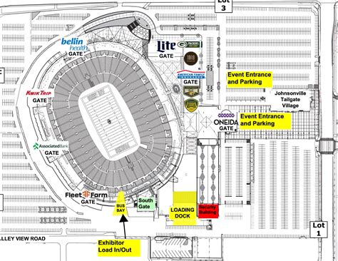 Lambeau Field Map